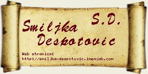 Smiljka Despotović vizit kartica